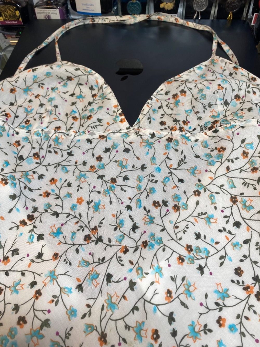 VTG Patrizia Pepe Silk Blend Floral Halter Dress • Y2K Archival Handkerchief 4 - Picture 5 of 9